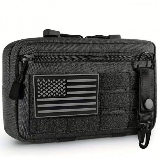 Outdoors 3-Piece Set Laser-Cut Storage Bag + National Standard + Keychain Accessory Bag Practical Tool Kits