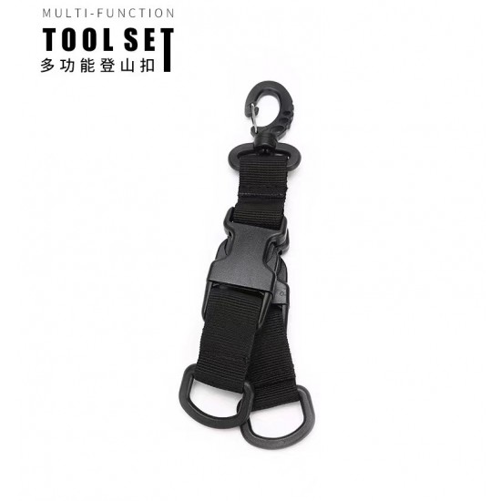Outdoors Tactical Hook Buckle Small D-Snap Buckle Waist Hanger Key Buckle Multifunctional Webbing Connector Buckle