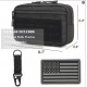 Outdoors 3-Piece Set Laser-Cut Storage Bag + National Standard + Keychain Accessory Bag Practical Tool Kits