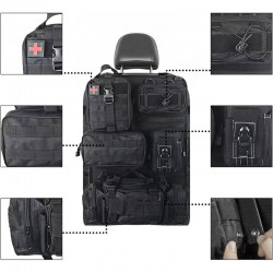 Outdoors Tactical Seat Back Organizer Storage Bag/Six-Piece Car Rear Wall-Mounted Storage Bag