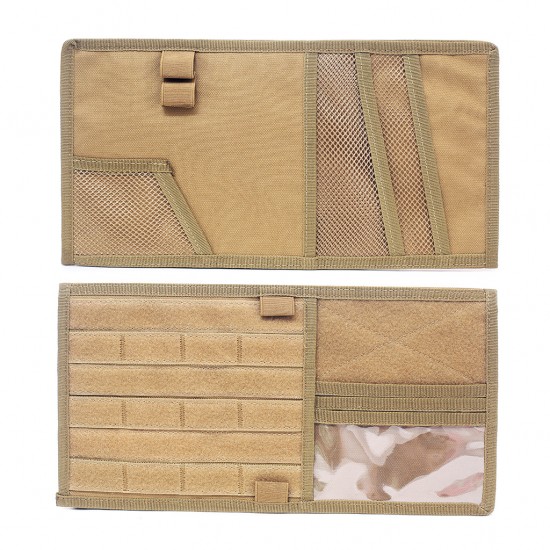 Outdoor MOLLE Panel Tactical Military Fan Car Sun Visor, Multi-Compartment Design, Quick-Retrieval Storage Bags