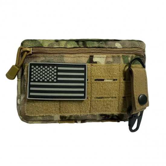 Outdoors 3-Piece Set Laser-Cut Storage Bag + National Standard + Keychain Accessory Bag Practical Tool Kits