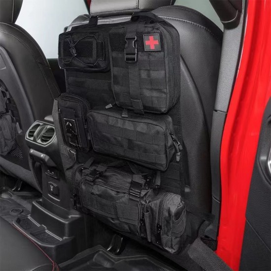 Outdoors Tactical Seat Back Organizer Storage Bag/Six-Piece Car Rear Wall-Mounted Storage Bag