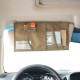 Outdoor MOLLE Panel Tactical Military Fan Car Sun Visor, Multi-Compartment Design, Quick-Retrieval Storage Bags