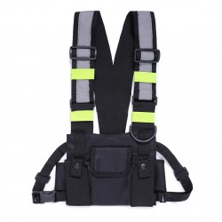 Outdoors Hip Hop Street Tactical Functional Multi-Pocket Vest Bag Trendy Reflective Vest