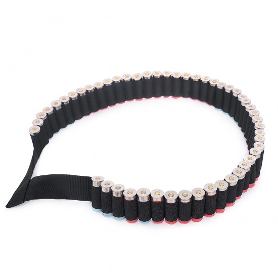 Outdoor 50 Compartment Large Capacity Shotgun Ammunition Belt Hunting CS Field Tactical Shooting Training Equipment