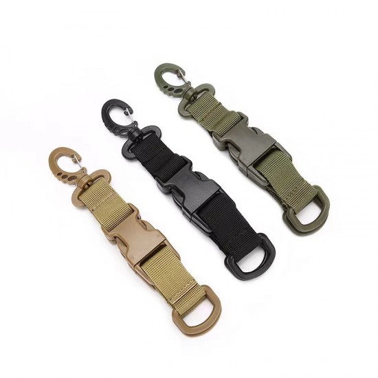 Outdoors Tactical Hook Buckle Small D-Snap Buckle Waist Hanger Key Buckle Multifunctional Webbing Connector Buckle