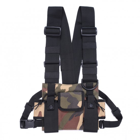 Outdoors Hip Hop Street Tactical Functional Multi-Pocket Vest Bag Trendy Reflective Vest