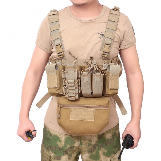 Outdoor Products Tactical Vest Extension Bag, Extendable Bag, Lower Abdomen Bag, Multifunctional Velcro, Cross-Border Hot Selling Small Bag