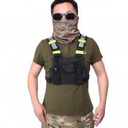 Outdoors Hip Hop Street Tactical Functional Multi-Pocket Vest Bag Trendy Reflective Vest