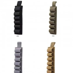 Outdoor Supplies 6-Hole Velcro Shotgun Stock Holster Shell Storage Holster Tactical Nylon Quick-Flush Bullet Holster