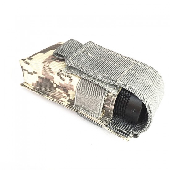 Outdoor Tactical Flashlight Protective Case DEC Nylon Flashlight Storage Bag MOLLE Quick-Grip Outdoor Gear