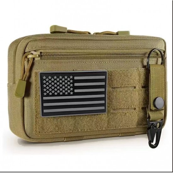 Outdoors 3-Piece Set Laser-Cut Storage Bag + National Standard + Keychain Accessory Bag Practical Tool Kits